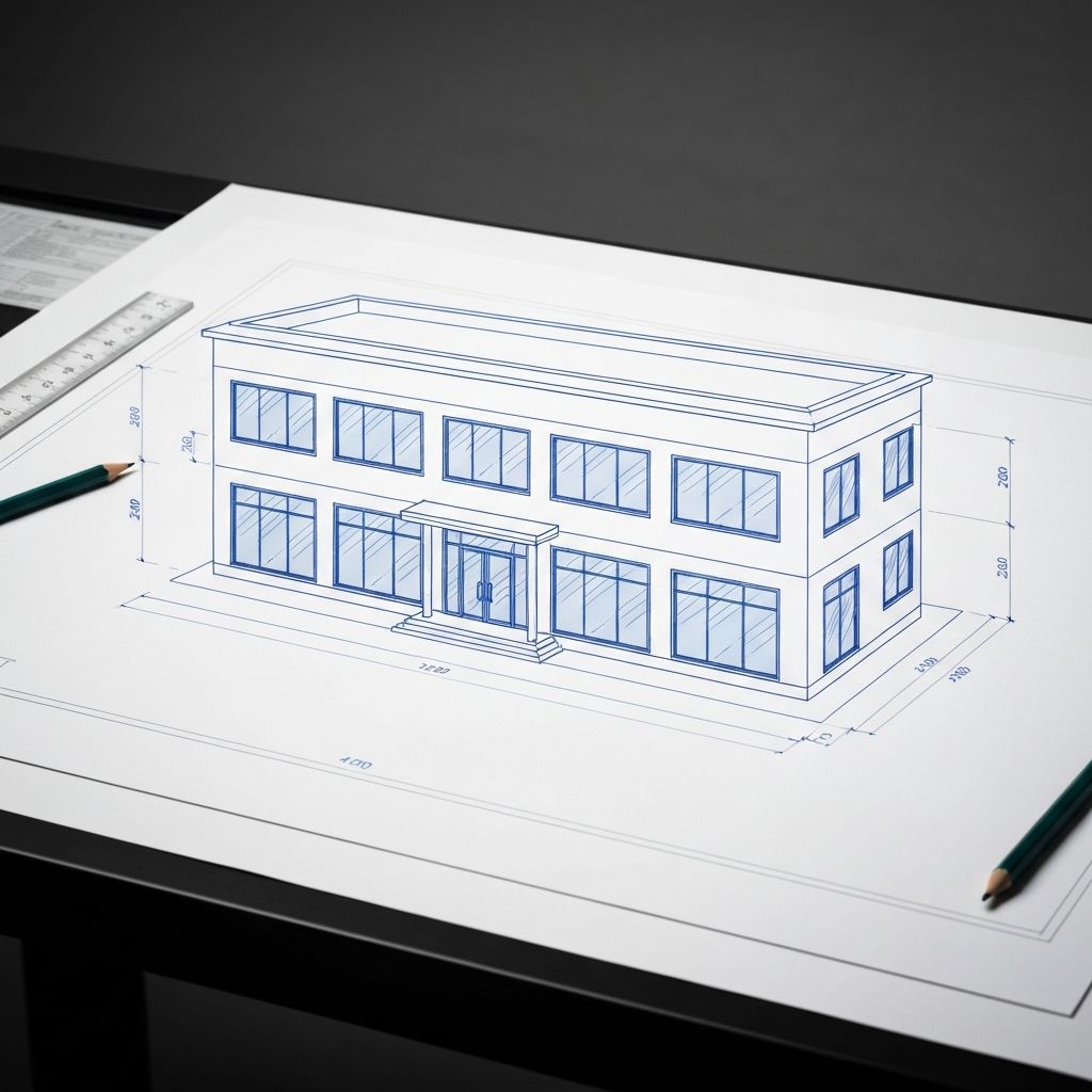 Architectural blueprint of the same building
