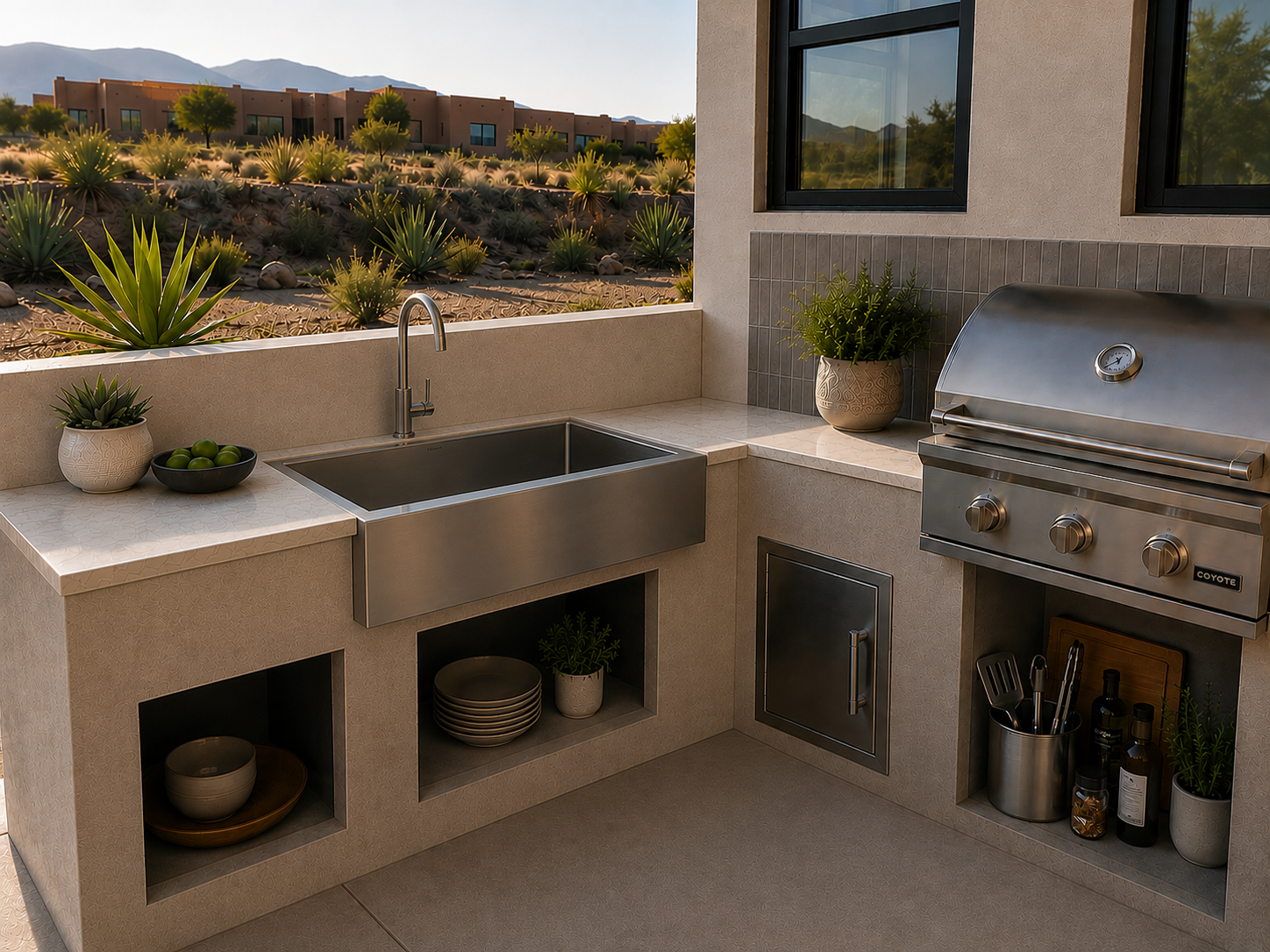 Outdoor Kitchen & BBQ — after renovation