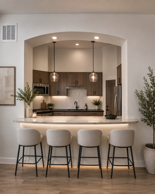 Kitchen & Breakfast Bar — after renovation